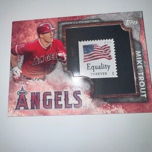 Topps Mike Trout Angels Postage Stamp Card RARE
